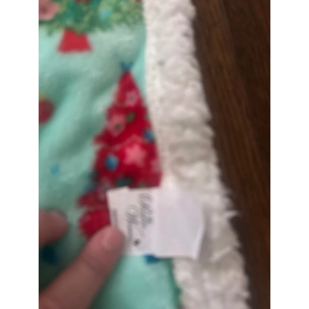The Pioneer Woman Christmas Tree Sherpa Throw Blanket Mint Holiday